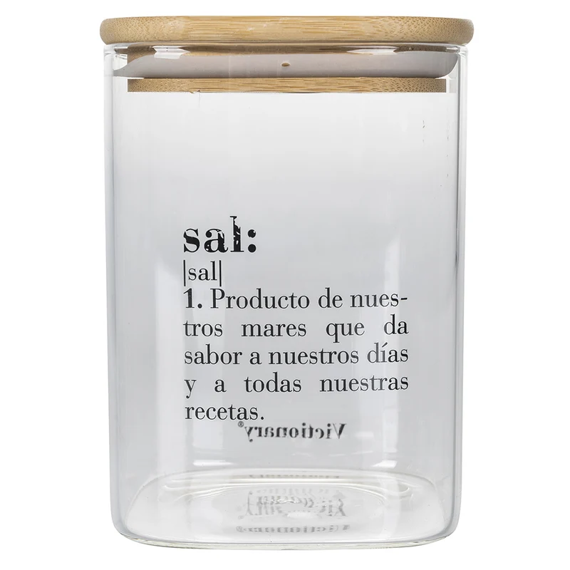 Barattolo Sale con scritta "Sal" 1 Litro in Vetro VdE Tivoli 1996 Spagnolo