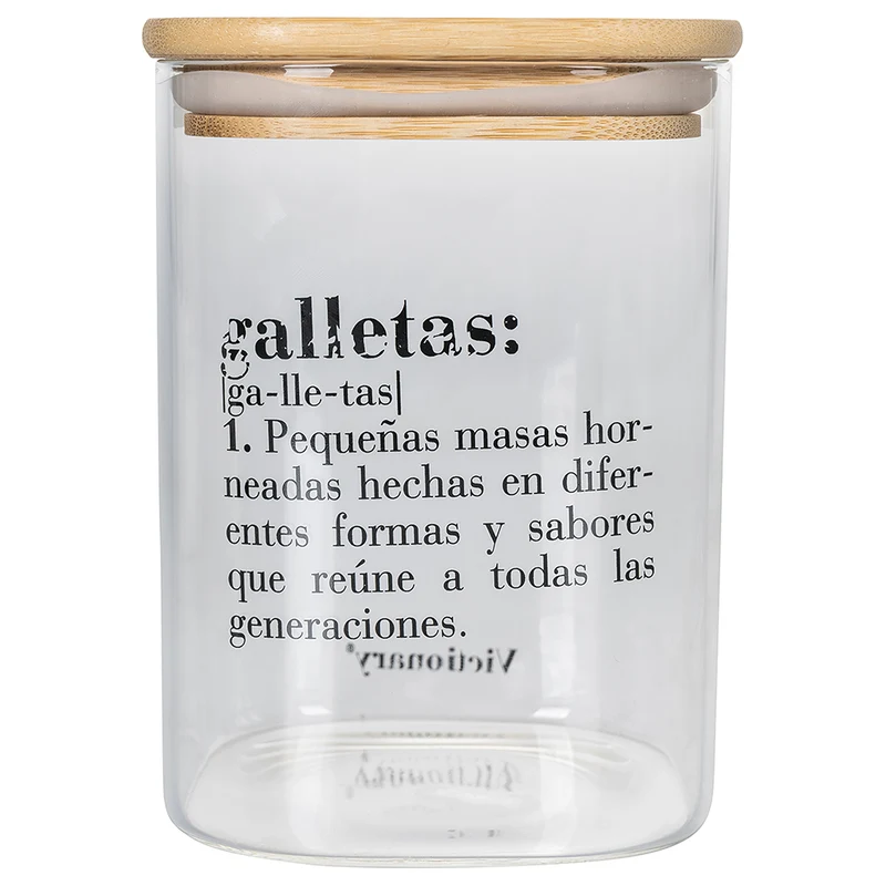 Barattolo Biscotti con scritta "Galletas" 1 Litro in Vetro VdE Tivoli 1996 Spagnolo