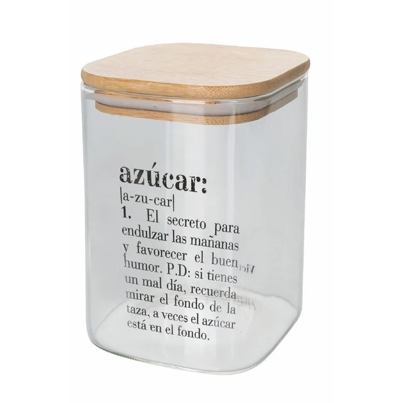 Barattolo Zucchero con scritta "azucar" 1 Litro in Vetro VdE Tivoli 1996 Spagnolo