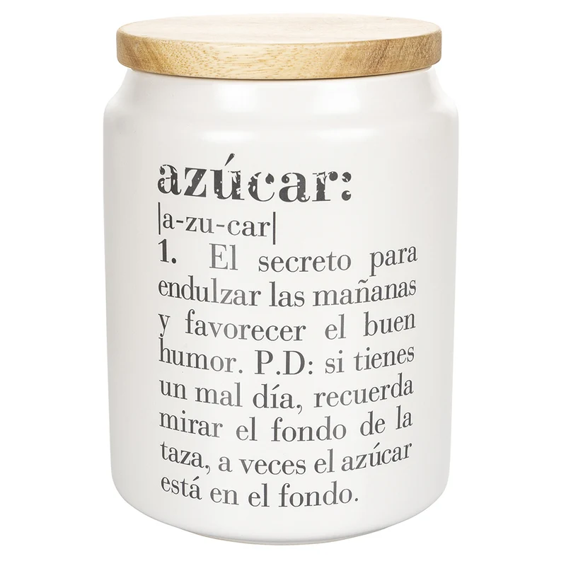 Barattolo Zucchero con scritta "azucar" 750 ml in Gres VdE Tivoli 1996 Spagnolo