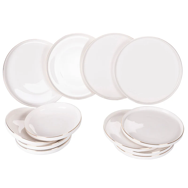 Servizio Piatti 12 Pezzi in New Bon China VdE Tivoli 1996 Luxury White