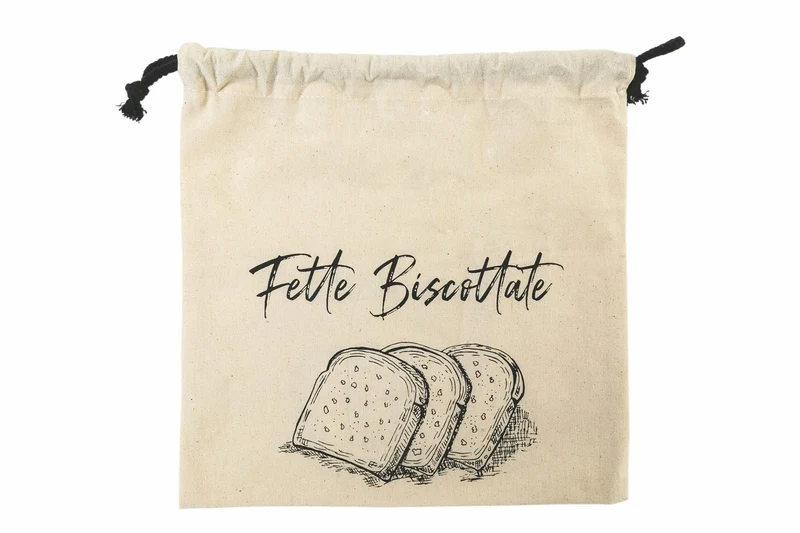 Sacchetto Fette Biscottate in Cotone 30x30 cm VdE Tivoli 1996