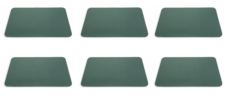Set 6 Tovagliette 45x30x0,2 cm in Pvc Villa d'Este Home Tivoli Texas Verdi