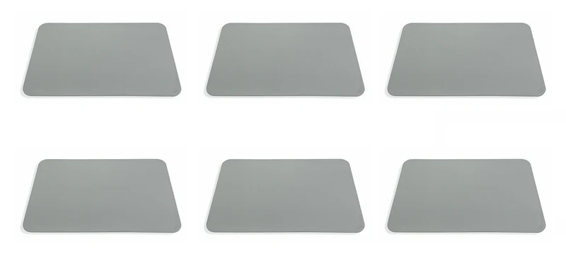 Set 6 Tovagliette 45x30x0,2 cm in Pvc Villa d'Este Home Tivoli Texas Grigi