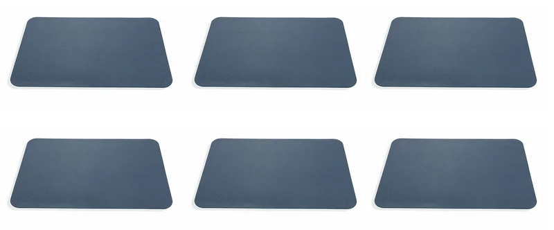 Set 6 Tovagliette 45x30x0,2 cm in Pvc Villa d'Este Home Tivoli Texas Blu