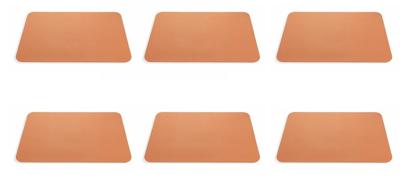 Set 6 Tovagliette 45x30x0,2 cm in Pvc Villa d'Este Home Tivoli Texas Marroni
