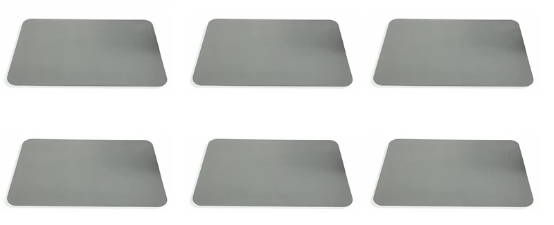Set 6 Tovagliette 45x30x0,2 cm in Pvc Villa d'Este Home Tivoli Texas Grigie