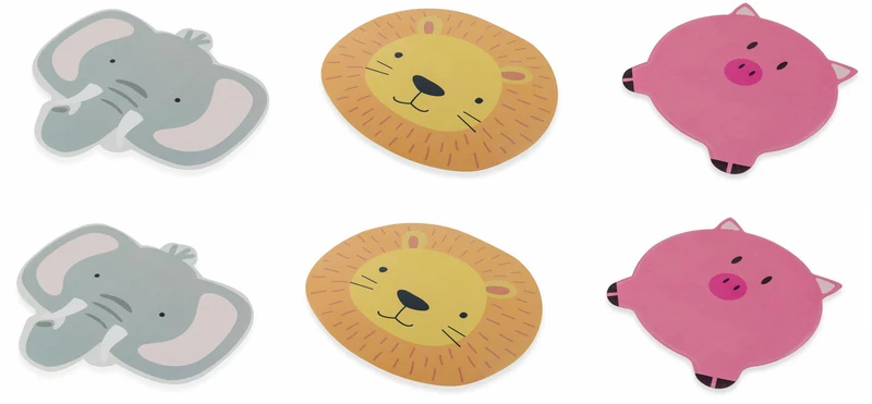 Set 6 Tovagliette a Forma di Animali 36x34 cm in Plastica Villa d'Este Home Tivoli