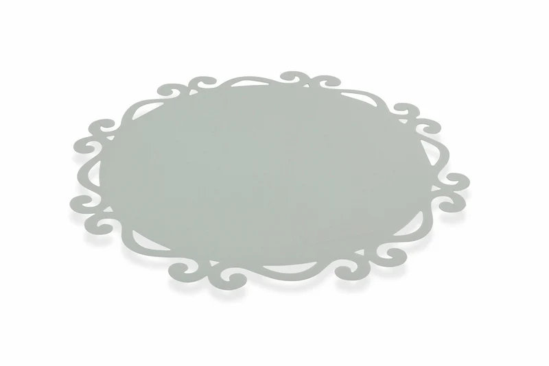 Set 6 Tovagliette Ø44 cm in Plastica Villa d'Este Home Tivoli Dorian Grigie