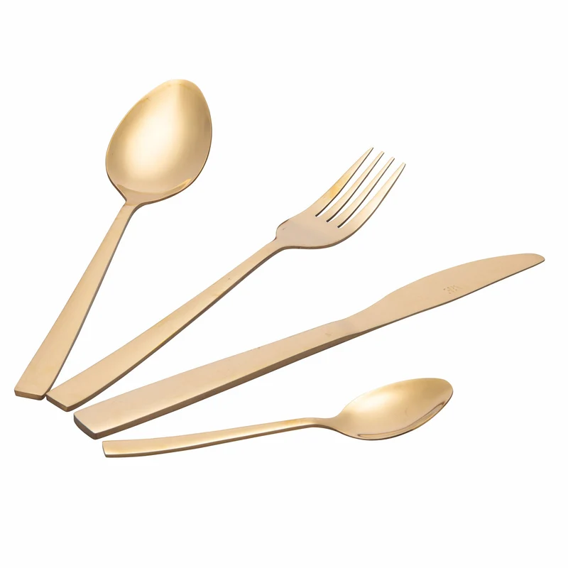Servizio Set di Posate 24 Pezzi Oro in Acciaio Villa d'Este Home Tivoli Modern