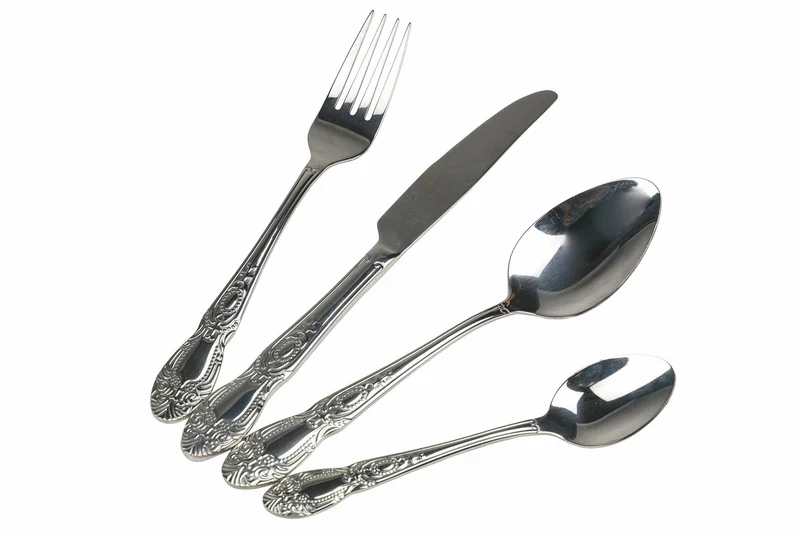 Servizio Set di Posate 24 Pezzi Silver Lucido in Acciaio Villa d'Este Home Tivoli Madame
