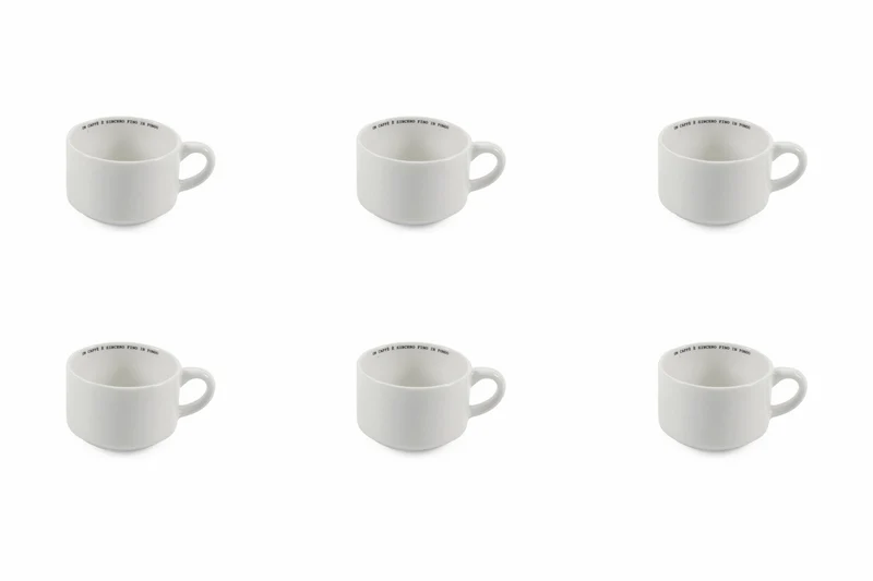 Set 6 Tazzine Caffè in New Porcellana 90 ml Villa d'Este Home Tivoli Caffeomanzia