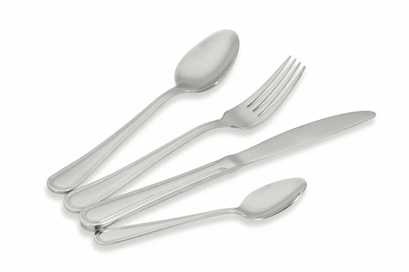 Servizio Set di Posate 24 Pezzi in Acciaio Lucido Silver Villa d'Este Home Tivoli Antique