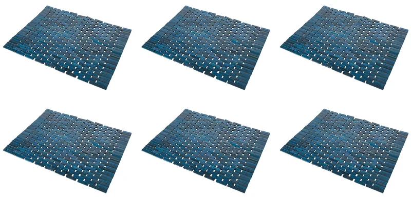 Set 6 Tovagliette 33x45x0,7 cm in Bamboo Villa d'Este Home Tivoli Bamboo Blu