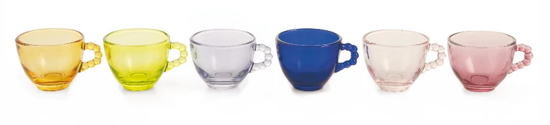Set 15 Tazzine da Caffè Ø6,5x5 cm in Vetro Villa d'Este Home Tivoli Glass