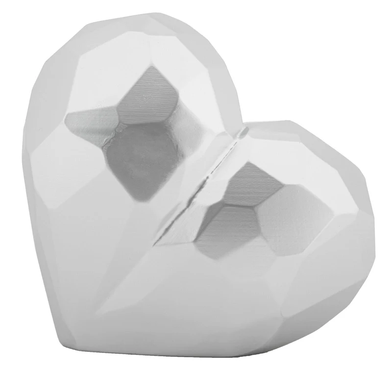 Vaso Heart Silver Cm 19X9X18 Elegante e Moderno