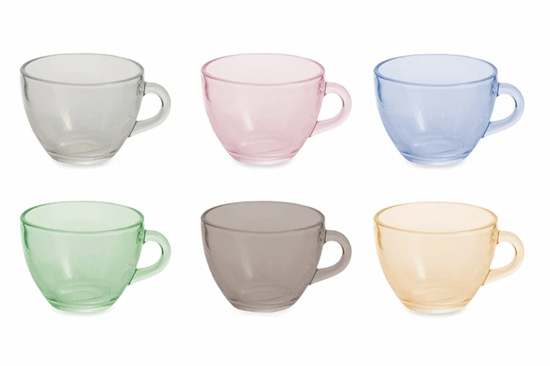 Set 10 Tazzine da Caffè Ø9x7 cm in Vetro Villa d'Este Home Tivoli Glass Multicolor