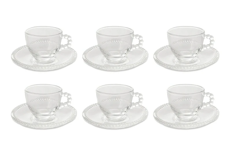 Set 6 Tazzine da Caffè Ø6,5x5,4 cm in Vetro Villa d'Este Home Tivoli