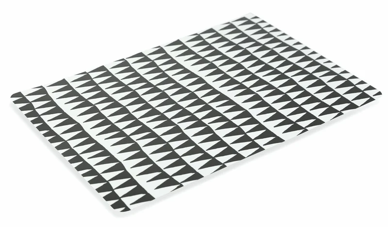 Set 6 Tovagliette 45x30 cm in Plastica Villa d'Este Home Tivoli Masai Bianche e Nere