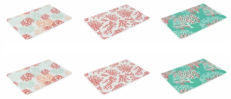 Set 6 Tovagliette 45x30 cm in Plastica Villa d'Este Home Tivoli Coral Vari Colori