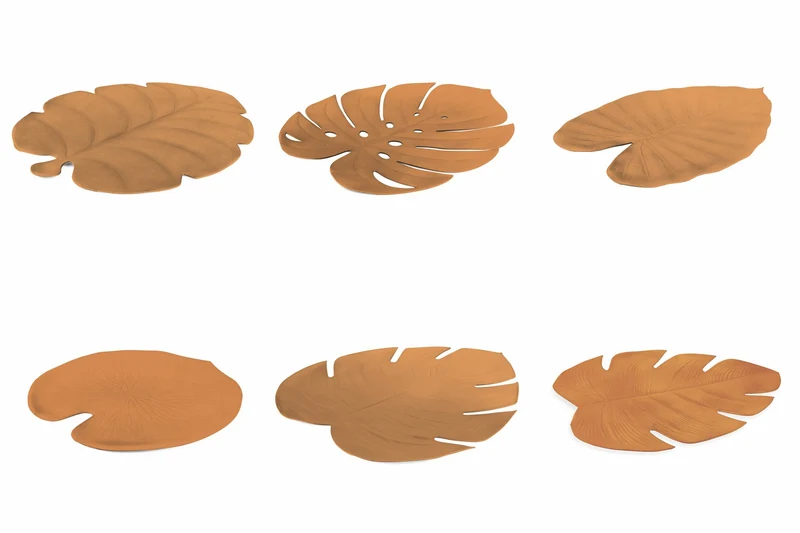 Set 6 Tovagliette Foglia in Eva Villa d'Este Home Tivoli Bronzo