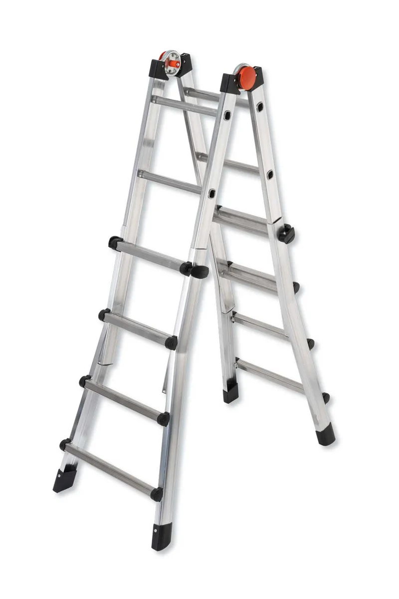 Scala Telescopica Peppina 150KG - In Alluminio Rinforzato, Garanzia 5 Anni, Portata 150KG