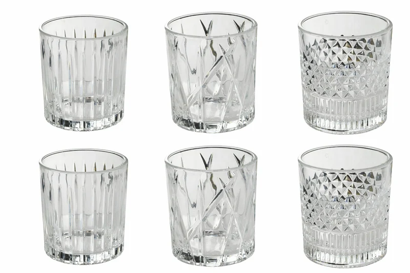 Set 6 Bicchieri Acqua 310 ml in Vetro Villa d'Este Home Tivoli Vintage
