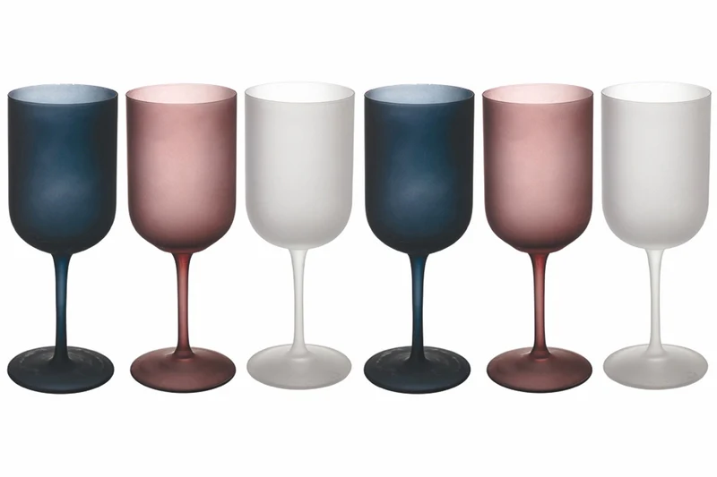 Set 6 Calici Frosted in Vetro 450 ml Villa d'Este Home Tivoli Velvet