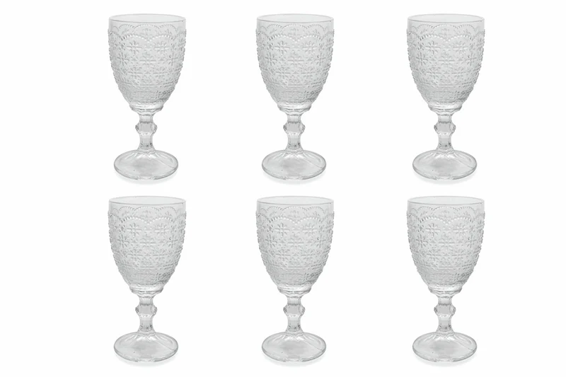 Set 6 Calici in Vetro 235 ml Villa d'Este Home Tivoli Sicilia
