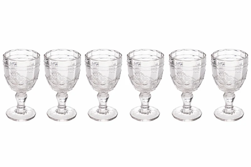 Set 6 Calici Vino in Vetro 235 ml Villa d'Este Home Tivoli