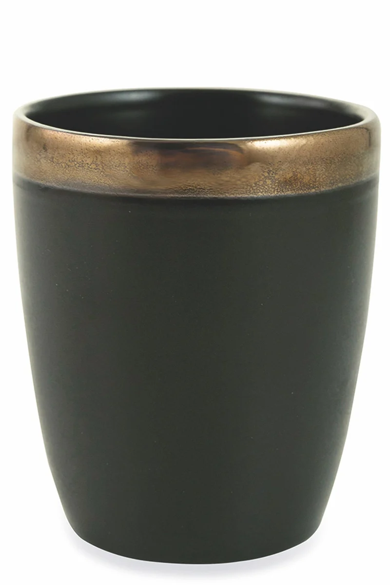 Set 6 Bicchieri per Acqua in Gres 330 ml Villa d'Este Home Tivoli Nero Naima