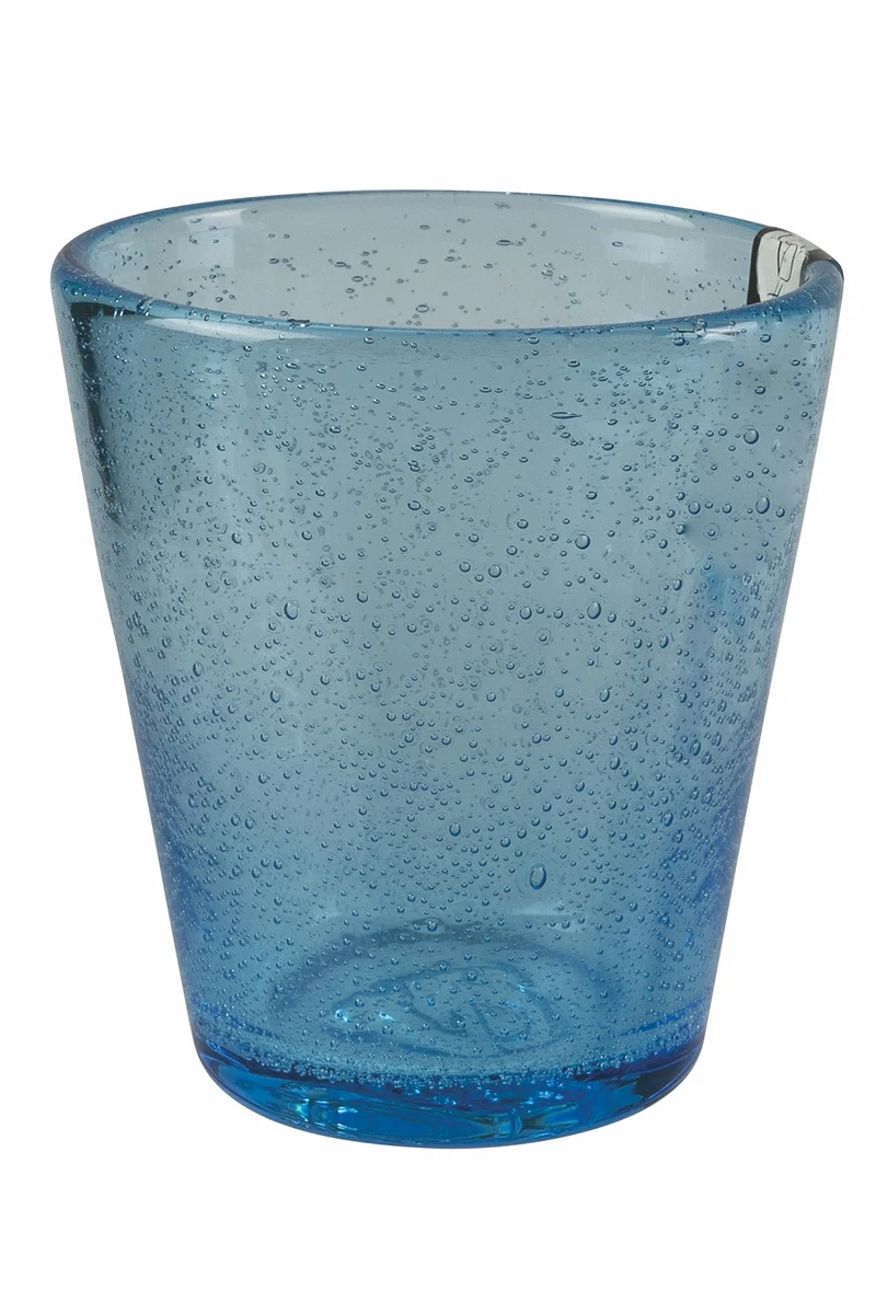 Set 6 Bicchieri per Acqua in Pasta Di Vetro 250 ml Villa d'Este Home Tivoli Celeste Cancun Satin