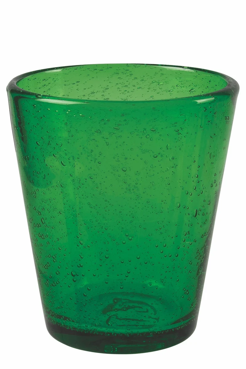 Set 6 Bicchieri per Acqua in Pasta Di Vetro 250 ml Villa d'Este Home Tivoli Verde Scuro Cancun Satin