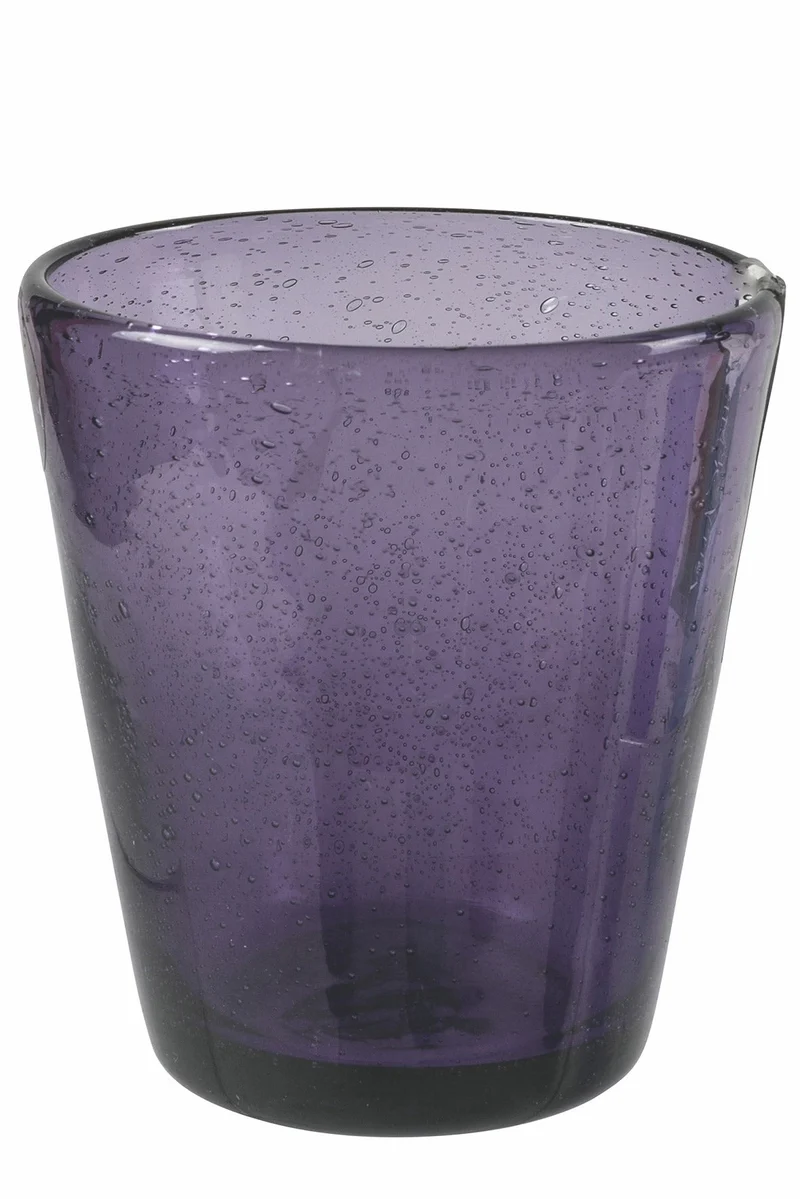 Set 6 Bicchieri per Acqua in Pasta Di Vetro 250 ml Villa d'Este Home Tivoli Viola Cancun Satin