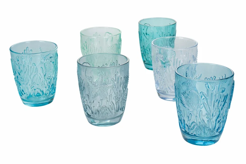 Set 6 Bicchieri Acqua in Vetro 230 ml Villa d'Este Home Tivoli Pantelleria
