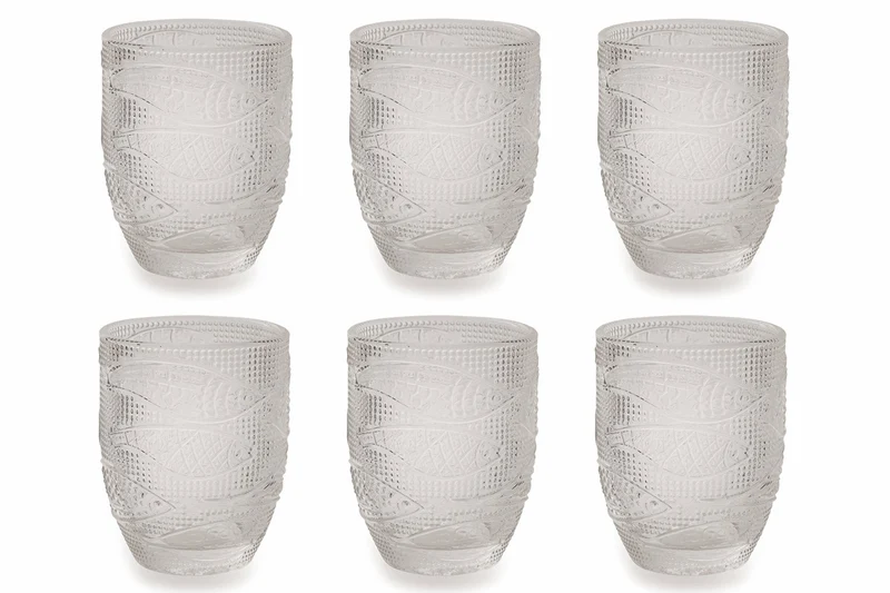 Set 6 Bicchieri Acqua in Vetro 240 ml Villa d'Este Home Tivoli Fish
