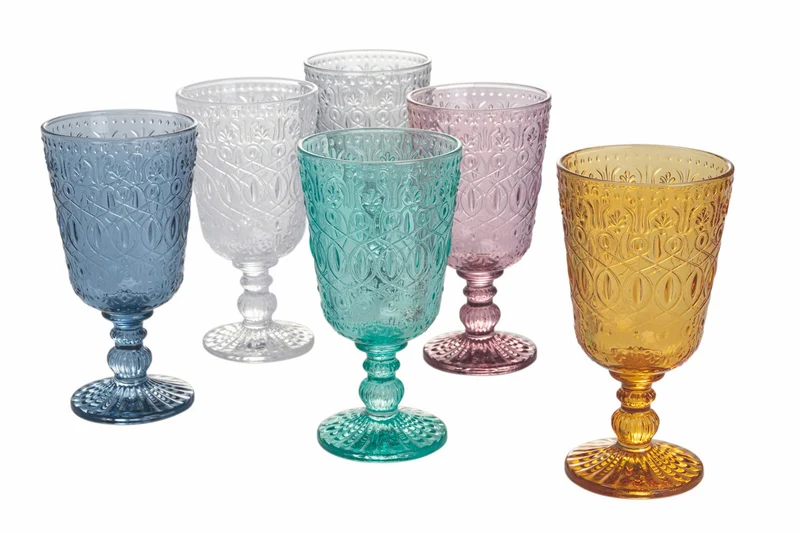 Set 6 Calici 310 ml in Vetro Villa d'Este Home Tivoli Classic Nouveau