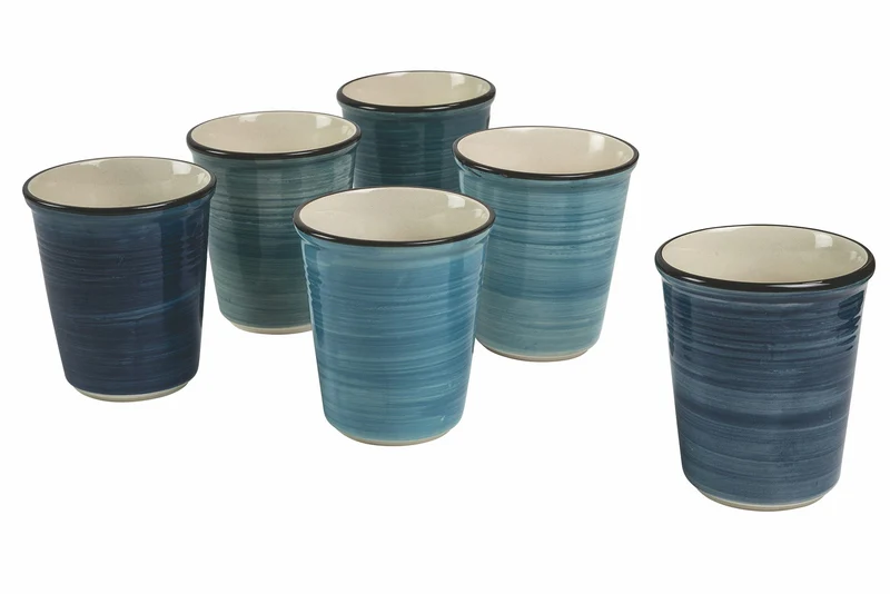 Set 6 Bicchieri Acqua in Ceramica 350 ml Villa d'Este Home Tivoli Baita Acqua