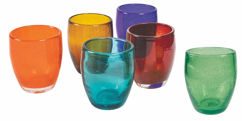 Set 6 Bicchieri Acqua in Pasta Di Vetro Soffiato 280 ml Villa d'Este Home Tivoli Acapulco