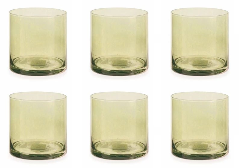 Set 6 Bicchieri Ø8,5x9 cm in Vetro Villa d'Este Home Tivoli Cala Jondal Gialli