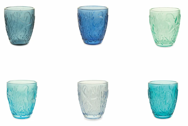 Set 6 Bicchieri Ø8x10 cm in Vetro Villa d'Este Home Tivoli Pantelleria