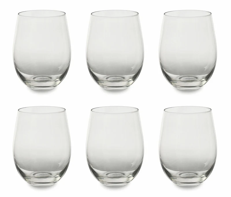 Set 6 Bicchieri Ø9x12 cm in Vetro Villa d'Este Home Tivoli Trasparenti