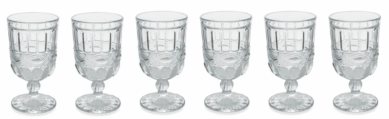 Set 6 Calici Ø8x14 cm in Vetro Villa d'Este Home Tivoli Nobilis Trasparenti