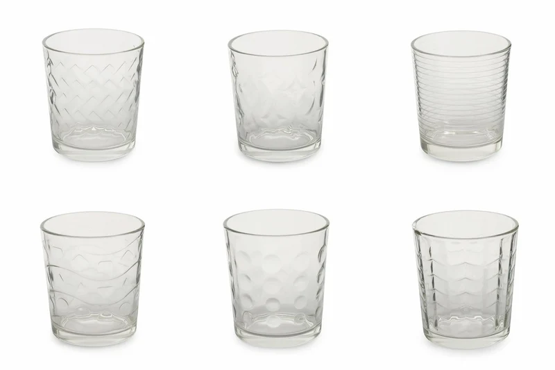 Set 6 Bicchieri Ø8,9x10 cm in Vetro Villa d'Este Home Tivoli Clear Trasparenti