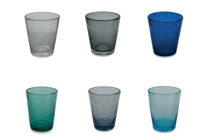 Set 6 Bicchieri Ø9x10 cm in Vetro Villa d'Este Home Tivoli Baita