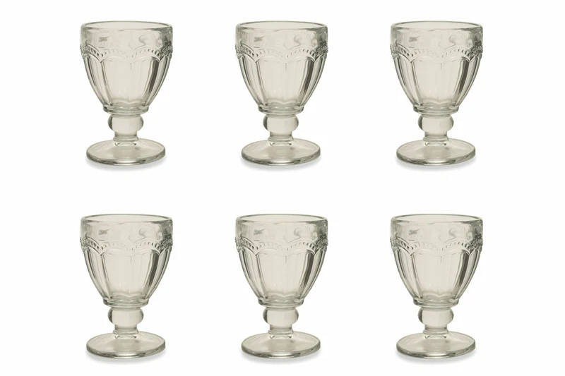 Set 6 Calici Ø9x13 cm in Vetro Villa d'Este Home Tivoli Corinto Trasparente