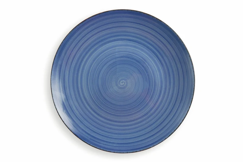 Set 6 Piatti Piani in Gres Villa d'Este Home Tivoli Blu New Baita