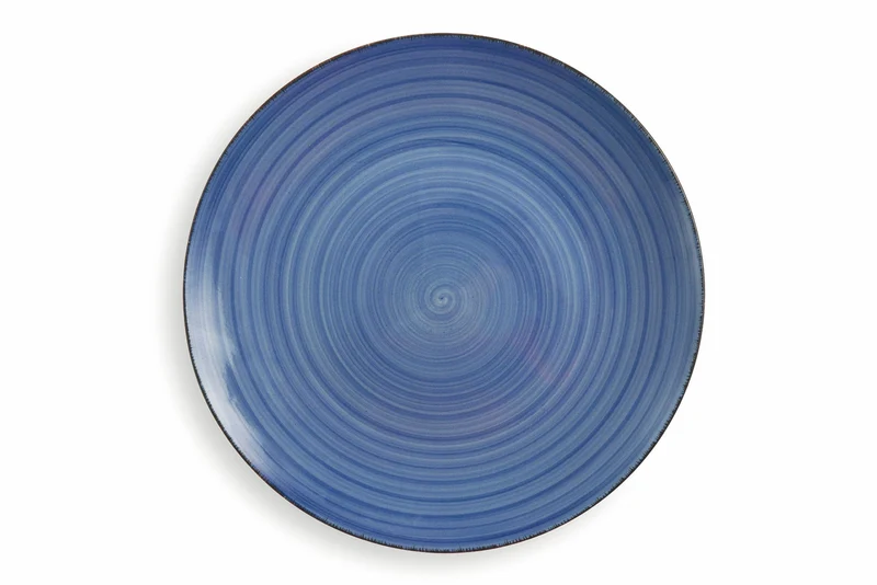 Set 6 Piatti Frutta in Gres Ø19,3 cm Villa d'Este Home Tivoli Blu New Baita