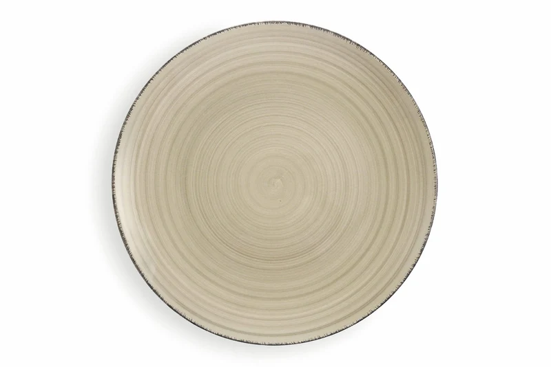 Set 6 Piatti Frutta in Gres Ø19,3 cm Villa d'Este Home Tivoli Grigio New Baita
