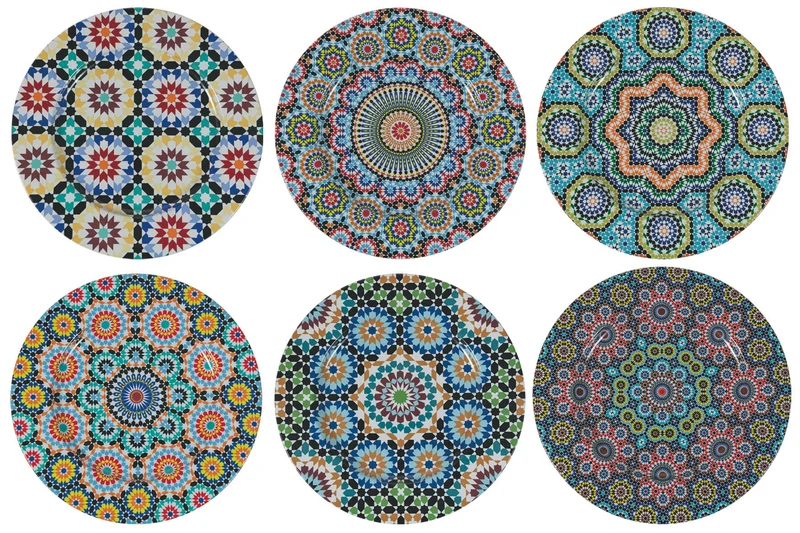 Set 6 Sottopiatti in Metallo Ø33 cm Villa d'Este Home Tivoli Marrakech
